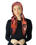 Cherie Red Adjustable Pre-Tied Open Back Bandanna