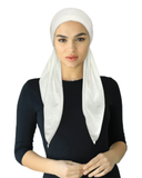 HA-TERRY-WH White Terry Adjustable Pre-Tied Bandanna