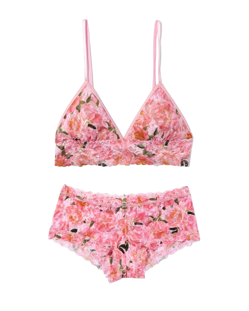 Hanky Panky PR487004+PR4812 Dancing Petals Bralette & Panty Set Myselflingerie.com