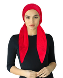 HA-TERRY-RD Red Terry Adjustable Pre-Tied Bandanna