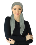 HA-TERRY-GRY Grey Terry Adjustable Pre-Tied Bandanna