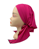 Triple Up Solid Raspberry Pre-Tied Swim Bandanna