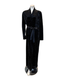 29931D3 Black Crushed Velvet Morning Robe Wrap