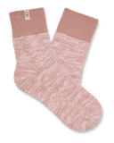 1153340 Blush Rib Knit Slouchy Quarter Socks