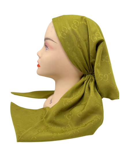 It's Younique PP-GUC-OL Olive Gucci Pre-Tied Bandanna with Velvet Grip Myselflingerie.com