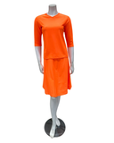 Jackie O' 2PC-SWMCV-NOR Neon Orange Junior Swim Top & Skirt Set Myselflingerie.com