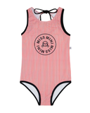 PSS01B Pinstripe Teen Swimsuit No Cups