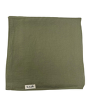 Scarf Bar Olive Green Matte Satin Solid Square Scarf Myselflingerie.com