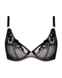 Chantelle 13YM Black Cabaret Sauvage Lace Full Coverage Underwire Bra Myselflingerie.com