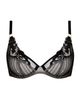 Chantelle 13YM Black Cabaret Sauvage Lace Full Coverage Underwire Bra Myselflingerie.com