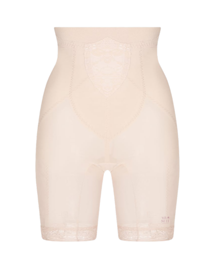Custom Maid 682 Beige Firm Control High Waisted Panty Girdle with Legs Myselflingerie.com