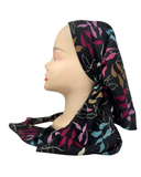 Royal T Black Crinkle Hot Pepper Print Pre-Tied Bandanna with Velvet Grip