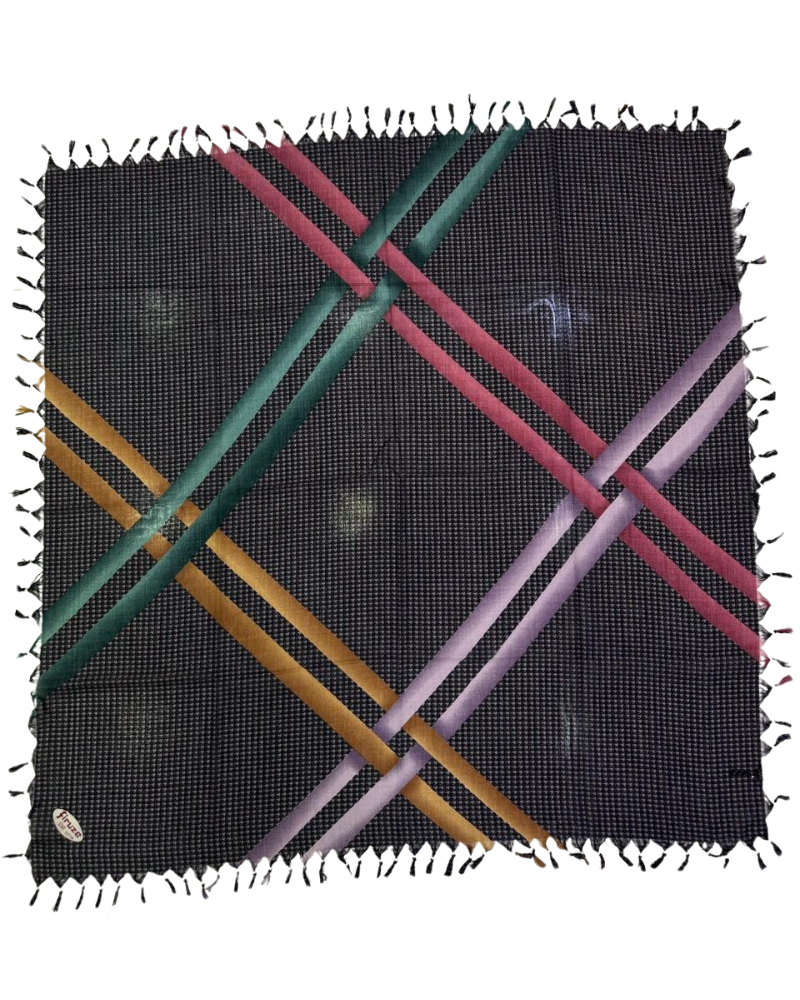 Scarfeena SCRF2504 #3 Rust Muted Tones 3D Interlocking Print Pre-Tied Bandanna Myselflingerie.com