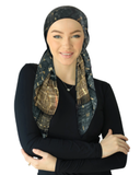 Cherie Black Adjustable Pre-Tied Open Back Bandanna