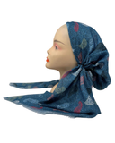 Revaz Chambray/Multi Paisley Adjustable Pre-Tied Bandanna with Velvet Grip