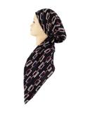 Revaz Black/Multicolor Chain Adjustable Pre-Tied Bandanna with Velvet Grip