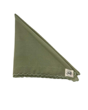 Scarf Bar Olive Green Scalloped Solid Triangle with Full Grip