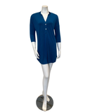 Fleurt 6004 Peacock Dolman 3/4 Sleeve Modal Nightshirt Myselflingerie.com