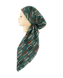 Revaz Teal Chain Adjustable Pre-Tied Bandanna with Velvet Grip