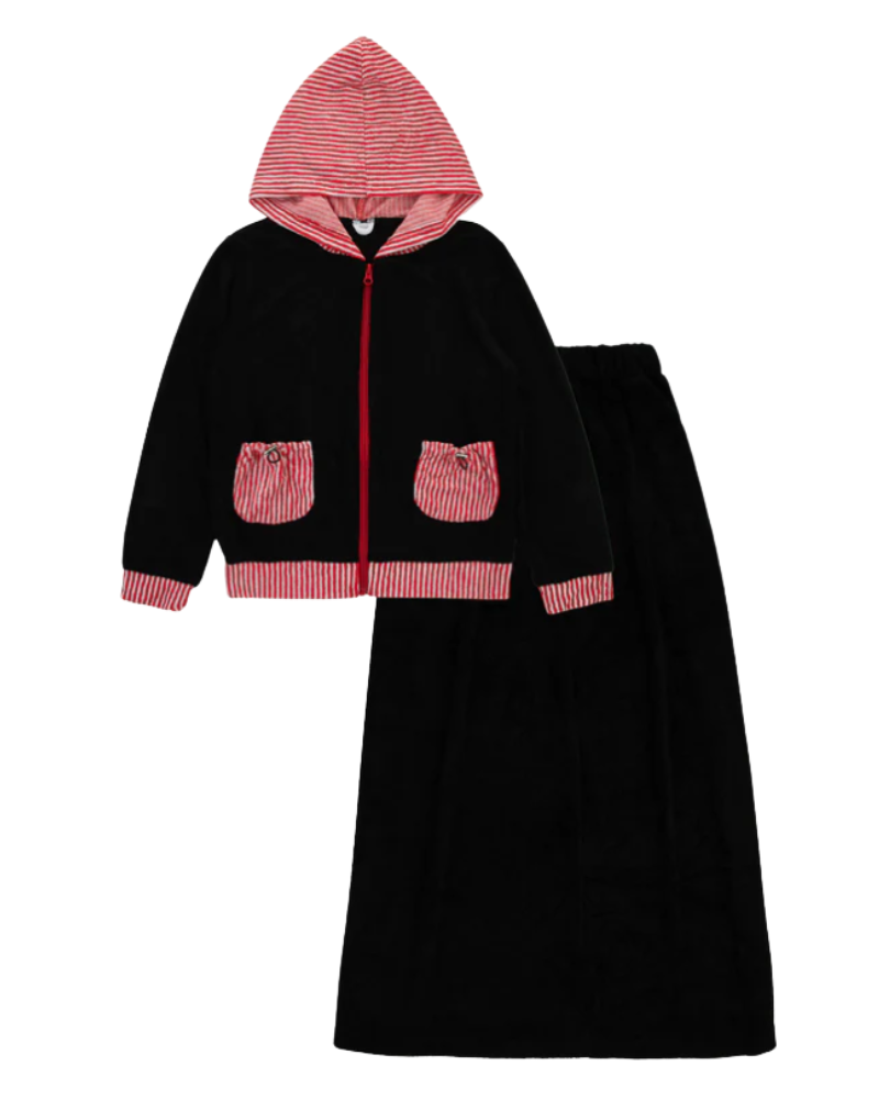 Miss Mini PSS10 Pinstripe Terry 2 Piece Set Myselflingerie.com