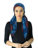 Cherie Blue Adjustable Pre-Tied Open Back Bandanna