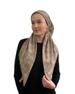 TYED Mocha Paisley Adjustable Pre-tied Bandanna with Velvet Grip Myselflingerie.com