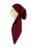 Revaz Burgundy Shimmer Dots Textured Adjustable Pre-Tied Bandanna with Velvet Grip