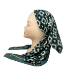 TSFVP-DA-JD Jade Daisy Crinkle Print Pre-Tied Bandanna with Velvet Grip