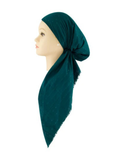 Revaz Teal Shimmer Dots Textured Adjustable Pre-Tied Bandanna with Velvet Grip