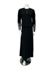 Nico Italy AN1802 Black Pepita Trim Cotton Nursing Nightgown Myselflingerie.com