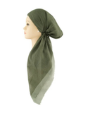 Revaz HS561SS/S Hunter/Olive Solid with Border Adjustable Pre-Tied Bandanna with Velvet Grip Myselflingerie.com