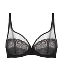 Simone Perele 12X319 Gem Black Delice Sheer Plunge Underwire Bra Myselflingerie.com