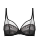 Simone Perele 12X319 Gem Black Delice Sheer Plunge Underwire Bra Myselflingerie.com