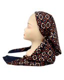 Royal T Navy Daisy Crinkle Print Pre-Tied Bandanna with Velvet Grip