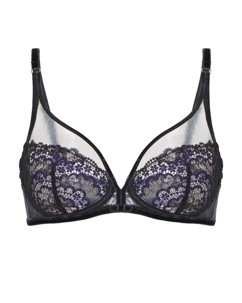 Simone Perele 1E3319 Black Scenario Plunge Underwire Bra Myselflingerie.com