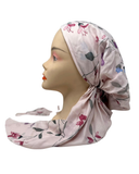 Atifa AT17/82 Garden Pink Pre-Tied Bandanna with Velvet Grip Myselflingerie.com