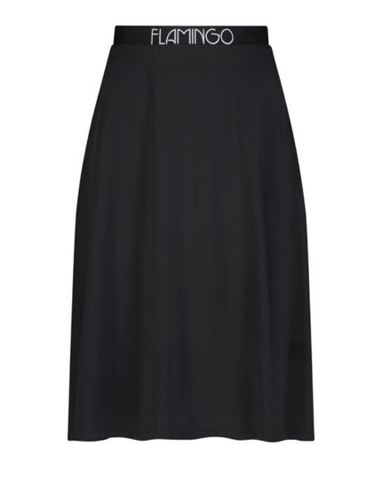 Flamingo Black Flairy Swim Skirt 28” Length Myselflingerie.com