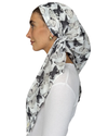 Noir Monarch Open Back Adjustable Pre-Tied Bandanna with Velvet Grip