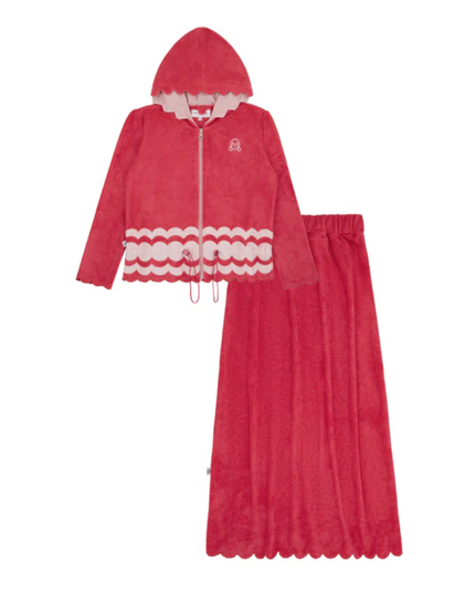 Miss Mini Coral Scalloped Terry 2 Piece Set Myselflingerie.com