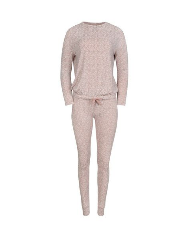 Mon Loungewear Blush Floral Dolman Modal Pajamas Set Myselflingerie.com