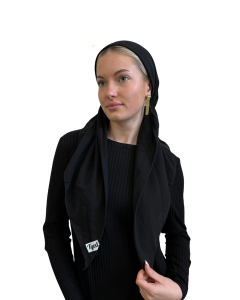 TYED Black Linen Triangle with Full Non Slip Grip Myselflingerie.com