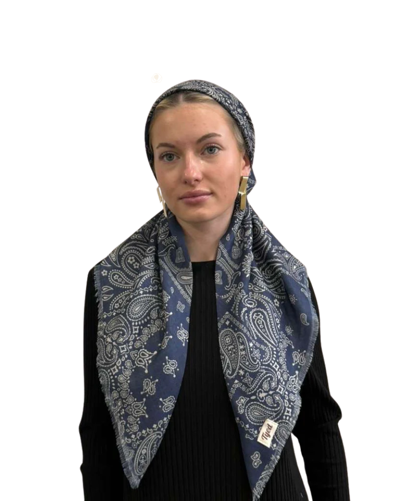 TYED Navy Paisley Triangle with Full Non Slip Grip Myselflingerie.com