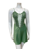 Flora Nikrooz 8060+8061 Forest Green Showstopper Chemise & Robe Set Myselflingerie.com