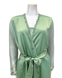 Flora Nikrooz 8060+8061 Forest Green Showstopper Chemise & Robe Set Myselflingerie.com