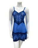 Wacoal 814191 Beaucoup Blue/Bellwether Embrace Lace Chemise Myselflingerie.com