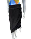 Jackie O' CVGLD-LG Black Activewear Skirt with Attached Shorts Myselflingerie.com