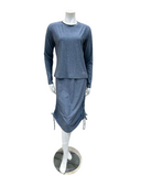 Jackie O' Blue Heather 2 Piece Activewear Top & Skirt Set