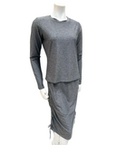 Jackie O' BG-CH Charcoal Heather 2 Piece Activewear Top & Skirt Set Myselflingerie.com