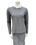 Jackie O' BG-CH Charcoal Heather 2 Piece Activewear Top & Skirt Set Myselflingerie.com