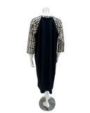 Undercover Waterwear S24-LDL Leopard Print Sleeve Black Swim Dress myselflingerie.com